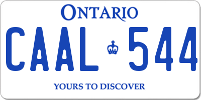 ON license plate CAAL544