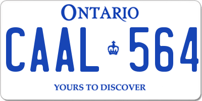 ON license plate CAAL564