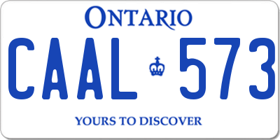 ON license plate CAAL573