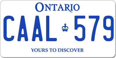 ON license plate CAAL579