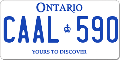 ON license plate CAAL590