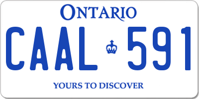 ON license plate CAAL591