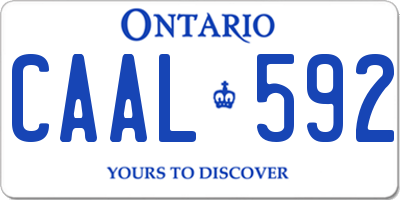 ON license plate CAAL592