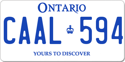 ON license plate CAAL594