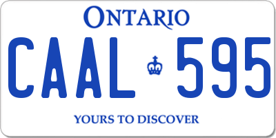 ON license plate CAAL595