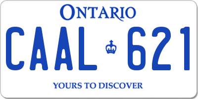 ON license plate CAAL621