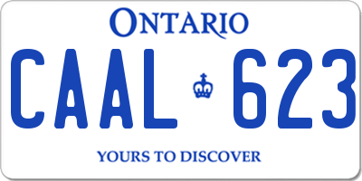 ON license plate CAAL623