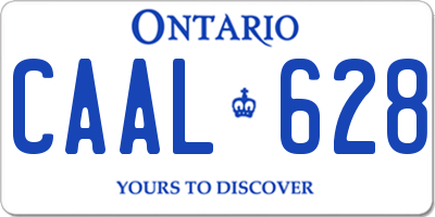 ON license plate CAAL628