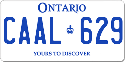 ON license plate CAAL629