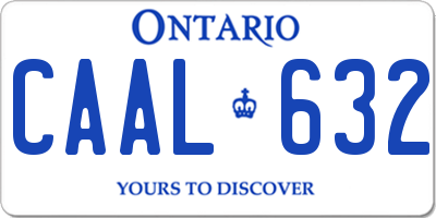 ON license plate CAAL632