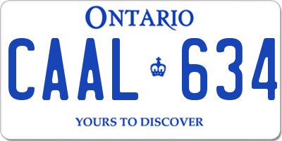 ON license plate CAAL634