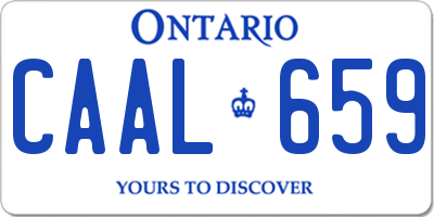 ON license plate CAAL659