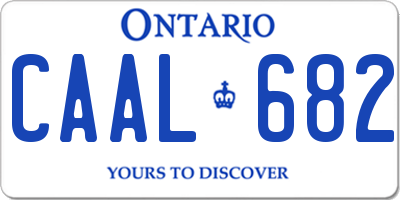 ON license plate CAAL682