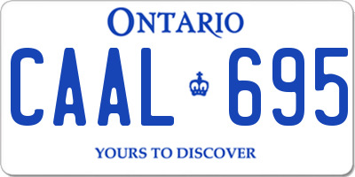 ON license plate CAAL695