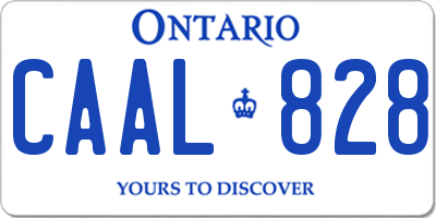 ON license plate CAAL828