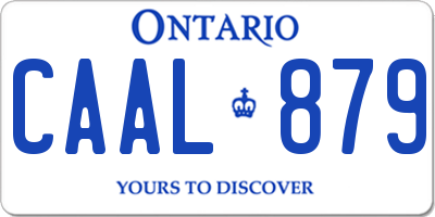 ON license plate CAAL879