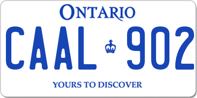 ON license plate CAAL902