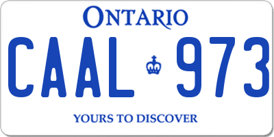 ON license plate CAAL973