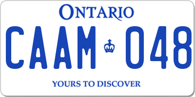 ON license plate CAAM048