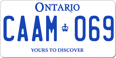 ON license plate CAAM069