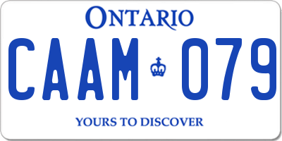 ON license plate CAAM079