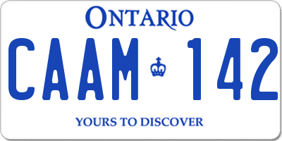 ON license plate CAAM142