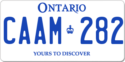 ON license plate CAAM282