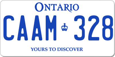 ON license plate CAAM328