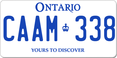 ON license plate CAAM338