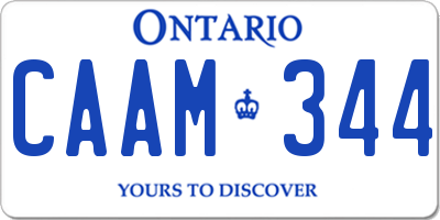 ON license plate CAAM344