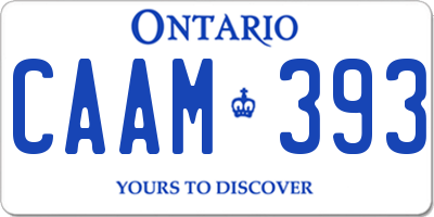 ON license plate CAAM393