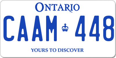 ON license plate CAAM448