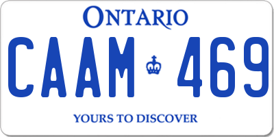 ON license plate CAAM469