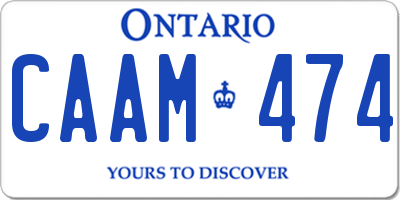 ON license plate CAAM474