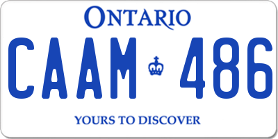 ON license plate CAAM486