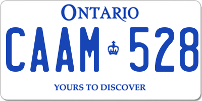 ON license plate CAAM528