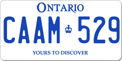 ON license plate CAAM529