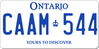 ON license plate CAAM544