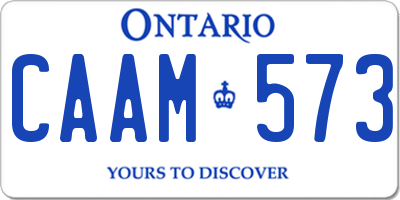 ON license plate CAAM573