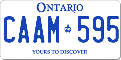 ON license plate CAAM595