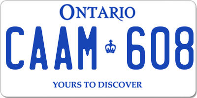 ON license plate CAAM608