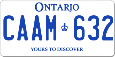 ON license plate CAAM632