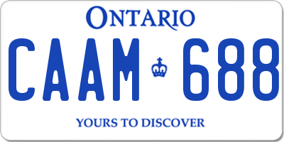 ON license plate CAAM688