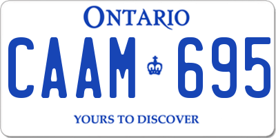 ON license plate CAAM695