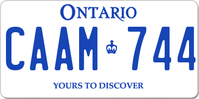 ON license plate CAAM744