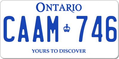 ON license plate CAAM746