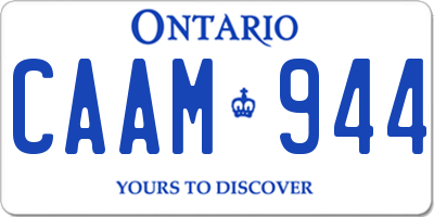 ON license plate CAAM944