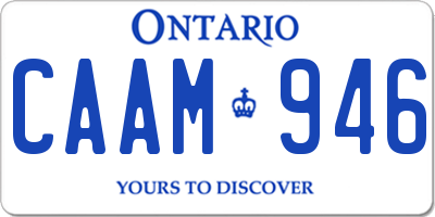 ON license plate CAAM946