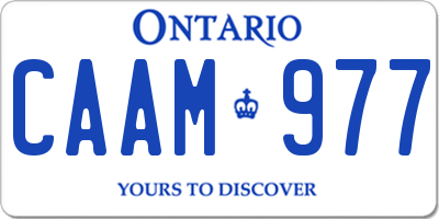 ON license plate CAAM977