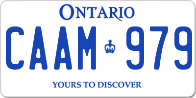 ON license plate CAAM979